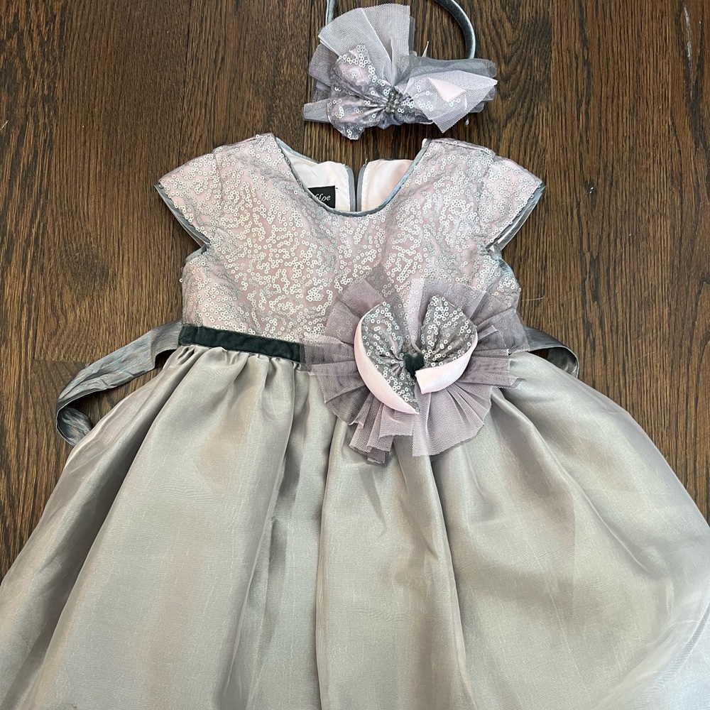 Isobella and Chloe formal dress matching headband